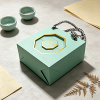 Boîte cadeau rigide personnalisée OEM en gros pour emballage de thé, avec logo emblème métallique et pochette, pour thé et collations