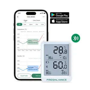 Sensor de temperatura inteligente iot sem fio, logger de dados de umidade e temperatura