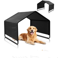 Moderne extra grote hondentent voor honden & katten, waterdichte schuilplaats met grondspijker, grijs zon- en regenhoes