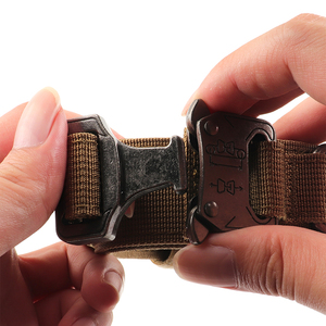 Collier de chien robuste d'extérieur avec boucle en métal, colliers tactiques réglables d'entraînement pour animaux de compagnie en nylon 1000D - Product Image 6