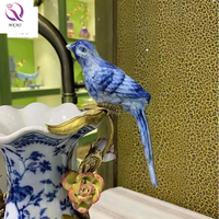 Grosir Bunga Dekoratif Berkualitas Tinggi, Vas Burung Pot Susu, Porselen Cina, Ornamen Mewah untuk Meja