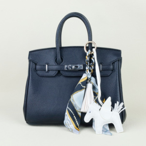 Luxury Leather Gift Pony Handbag Pendant Key Chain Cute Horse Silk Scarf PU Tassel Designer Bag Charm Car Keyring for Women - Product Image 3