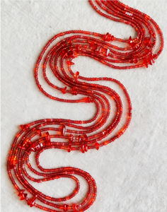EXCELENTE Cadena de Cintura de Cuentas de Cristal, Estilo Bohemio Africano, Hilo de Algodón, 50 Pulgadas, Regalo para Fiesta, Boda, Aniversario - Product Image 1