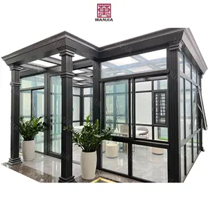 Design moderno 4 stagioni winter garden glass house esterno in alluminio sun room glass house