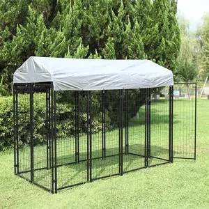 Wholesale Pets Steel Wire Have Roof Adjustable Portable Dog Playpen Large Clear Dog Playpen For Sale