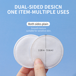 Boîte personnalisée imprimée, 120 tampons de <span class=keywords><strong>coton</strong></span> jetables à 3 couches de 5,8 cm pour démaquillage et nettoyage du visage, pour salon de beauté - Product Image 5
