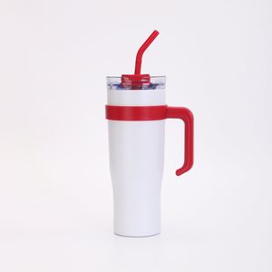 Insulated Car Ice Bully <b>Handle</b> <b>Travel</b> Tumbler 40oz <b>Mug</b> Lid Straw Anti-Slip OEM ODM Custom Color - Product Image 2