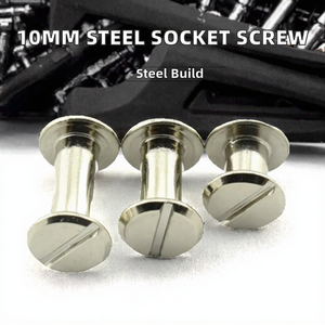 Custom Chicago <b>Screws</b> Head <b>Binding</b> Fasteners Cross Recessed Steel Nonstandard Bookbinding Hardware GR5 Nickel Plated Inch M2.5 - Product Image 1