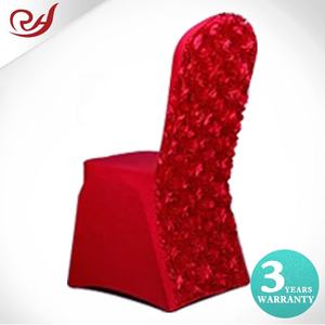 Fundas <span class=keywords><strong>de</strong></span> Silla <span class=keywords><strong>de</strong></span> Lujo al por Mayor, Color Blanco Personalizado, con Rosetones, <span class=keywords><strong>para</strong></span> Eventos, Bodas y Banquetes - Product Image 4