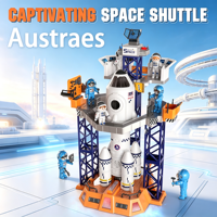 Jouet fusée spatiale pour enfants, fabriqué en Chine, personnalisé, OEM, avec centre de contrôle de lancement et mini astronaute