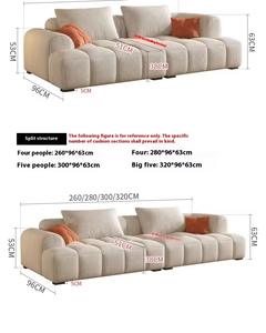 Nordic Minimalistisch Design Modern Fluwelen Sectionele Modulaire Vrijetijdsset Sofa Woonkamer Meubels Getufte Sofa <span class=keywords><strong>Lounge</strong></span> <span class=keywords><strong>Suite</strong></span> Bank - Product Image 5