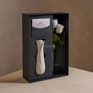 Cadeau de la Saint-Valentin VASE À BOUTON ÉTROIT EN PORCELAINE Rose <span class=keywords><strong>éternelle</strong></span> à longue tige <span class=keywords><strong>éternelle</strong></span> Fleur préservée - Product Image 5