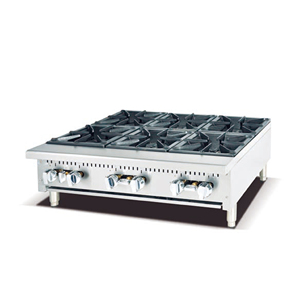 Điều khiển bằng tay freestanding thép không gỉ thương mại nấu ăn máy Bốn đầu đốt <span class=keywords><strong>gas</strong></span> Phạm vi điện lò nướng đối lưu tính năng - Product Image 4