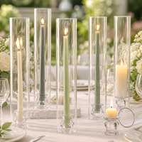 Candelabro de Cristal Moderno, Centro de Mesa para Bodas, Cubo de Cristal, Portavelas de Cristal, Decoración Elegante para el Hogar
