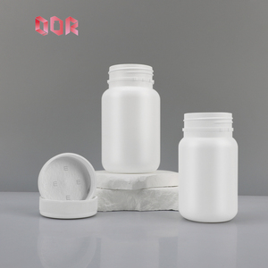 Flacon à pilules en plastique HDPE blanc, vide, pour compléments alimentaires, avec couvercle de sécurité enfant pour l'emballage de médicaments - Product Image 1