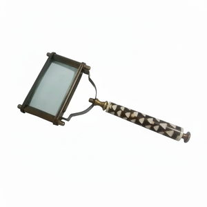 Instrument optique personnalisé Loupe en laiton avec manche en os sculpté Prix bon marché Loupe en métal personnalisée - Product Image 1