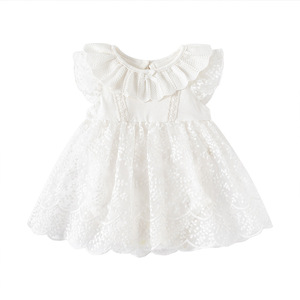 Ropa <span class=keywords><strong>de</strong></span> Bebé Luna Llena, Conjunto <span class=keywords><strong>de</strong></span> Verano <span class=keywords><strong>de</strong></span> Algodón y Elastano, Mameluco para Recién <span class=keywords><strong>Nacido</strong></span>, Vestido para Niña, Vestido para el Primer Cumpleaños, Vestido Fino y Dulce - Product Image 5