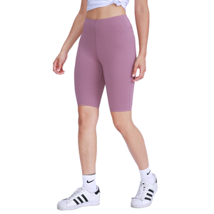 Shorts de Yoga para Mujer, Cintura Alta, Sin Costuras, Hasta la Rodilla, Color Morado Sólido, Spandex y Nailon, para Ejercicio, Gimnasio y Fitness - Product Image 1