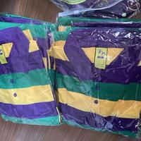 Camiseta Polo a Rayas de Manga Larga para Hombre, Estilo Martes Grueso de Louisiana, para el Mardi Gras