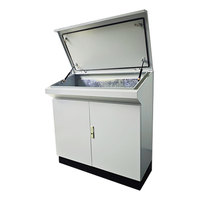 Consoles d'opération PLC en acier laminé à froid haut de gamme, revêtement en poudre IP66, armoires électriques, boîtiers d'instruments électroniques tactiles