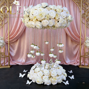 올러 팩토리 맞춤 대량 도매 사실적인 인조 실크 꽃 수제 친환경 웨딩 센터피스 - Product Image 2