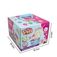 Jouet interactif pour enfants : Lapin en peluche électrique avec accessoires de toilettage, son et marche avant, pour l'éducation à l'entretien des animaux
