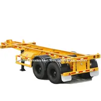 40ft skeleton 3 axles used extendable container trailer chassis