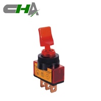 Interruptor de Palanca ASW-14D ON-OFF de 3 Pines con Conexión Rápida, Interruptores de Palanca con Mango de Metal/Plástico para Automoción