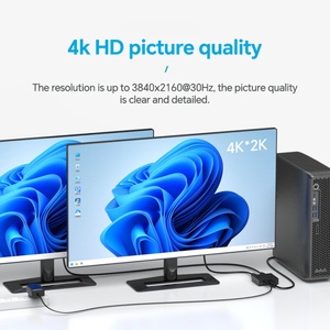 Répartiteur vidéo 4K 1 entrée 2 sorties Ultra HD 1x2 ports, boîtier plastique, compatible HDCP 1.4 pour PS5, Xbox, PC, ordinateur portable, écran - Product Image 3