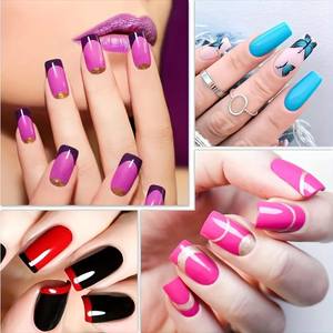 Nuevo OEM profesional transparente media cubierta puntas de <span class=keywords><strong>uñas</strong></span> artificiales puntas de manicura Prensa en <span class=keywords><strong>uñas</strong></span> postizas acrílicas - Product Image 6