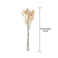 MW85007 Fleur Artificielle En Plastique Flocage Queue De Lapin Herbe Setaria Bouquet DIY Boho Décor Fleurs Arrangements
