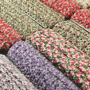 Adorno de encaje de flores de ganchillo de buena calidad, bordado de borde decorado con flores coloridas, tul sostenible y tela de malla para ropa - Product Image 3