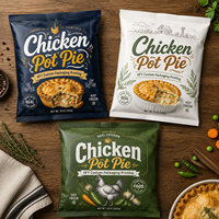 Sacs à soufflet pour produits surgelés, emballage personnalisé imprimé pour aliments surgelés, sacs à fenêtre de qualité alimentaire pour aliments surgelés