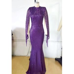 Robe de soirée moulante <span class=keywords><strong>Missord</strong></span> à sequins, manches fendues, ourlet sirène, pour femmes, blanche - Product Image 6