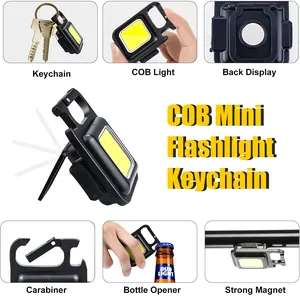 Оптовая продажа, многофункциональный портативный USB COB светильник для рабочего осмотра, Мини светодиодный фонарик для кемпинга, Cob перезаряжаемый светильник для ключей