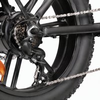 Vélo Cargo Électrique 750W 48V 15AH Pneus Larges Porte-Bagages Arrière Solution de Rangement Utilitaire Style Scrambler 7 Vitesses pour Courses aux Épiceries