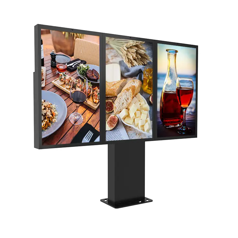 Outdoor Single Double Triple 55 Inch LCD Screen Weather-proof Digital Outdoor Menu Display