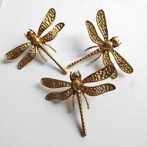 New Design Brass Dragonfly <strong>Knobs</strong> Decoration Hardware Furniture Drawer Wine Cabinet <strong>Door</strong> Pulls Handles - Product Image 3