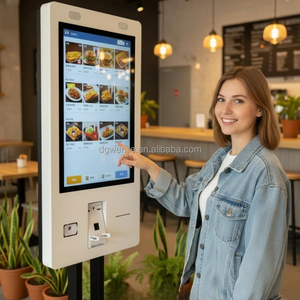 WENJIE Station <span class=keywords><strong>de</strong></span> paiement interactive à écran tactile sur pied pour intérieur, borne <span class=keywords><strong>de</strong></span> commande tout-en-un mobile avec QR, mini kiosque <span class=keywords><strong>de</strong></span> facturation et impression <span class=keywords><strong>de</strong></span> tickets KFC - Product Image 2