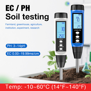 เครื่องวัดค่า <span class=keywords><strong>pH</strong></span> และ <span class=keywords><strong>EC</strong></span> ในดินแบบดิจิทัลรุ่นใหม่ ความแม่นยำสูง พร้อมชุดทดสอบดินแบบพกพาสำหรับการวิเคราะห์และตรวจสอบดิน - Product Image 3