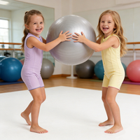 Combinaison de yoga sans manches pour filles, combishort athlétique 1/2 zip, justaucorps de gym brodé tendance pour enfants, tenue active