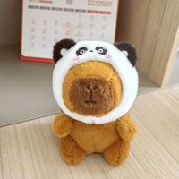 Porte-clés en peluche Capybara mignon, jouets en peluche, poupée pour machine à attraper, pendentif porte-clés de voiture, porte-clés souris en peluche Capybara