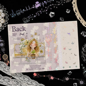 20 Pegatinas por Paquete, Serie Moonlight Tide, Pegatinas Impermeables para Planificador, Pegatinas Infantiles, Materiales para Planificador Cortados con Láser - Product Image 4