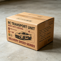 Boîte en carton ondulé de style plan imprimé numériquement de qualité supérieure, production en 72h, pour l'expédition et l'emballage de véhicules RC