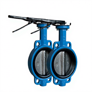 Vanne papillon à joint EPDM NBR sans fuite TWS YD37A1X3-150LB, raccordement central, manuelle, standard ANSI CL150, connexion API - Product Image 1