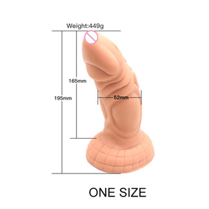 Dildo realista grande, masajeador de próstata fálico sólido, dildo con ventosa, juguete sexual para adultos de silicona líquida suave y ABS para mujeres - Product Image 2