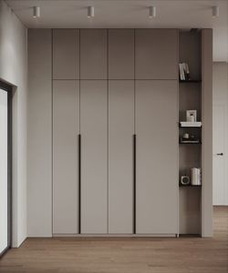 Armario Modular de Madera de Lujo Moderno Francés Balom, Ajustable, Ecológico, de Gran Capacidad, con Puertas Gris Mate para Muebles - Product Image 1