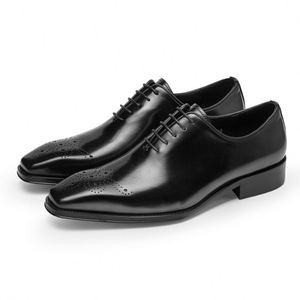Chaussures Oxford de grande taille de conception italienne en vente en gros. Chaussures habillées décontractées pour hommes avec fonction rehausseur de taille et bout carré - Product Image 4