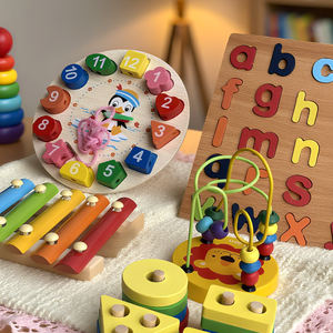 Jouets en Bois Montessori pour le Développement Intellectuel et l'Éveil Musical du Bébé, Jouet à Frapper Amusant pour Enfants de 1 à 3 Ans - Product Image 4