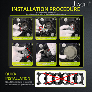 JIACHI-Phare à Led H11 Canbus H4 H7 sans erreur, ampoules de phares antibrouillard H8 H9 9005 9006 HB3 HB4 6500K, lumière blanche pour voiture avec ventilateur 12V - Product Image 4